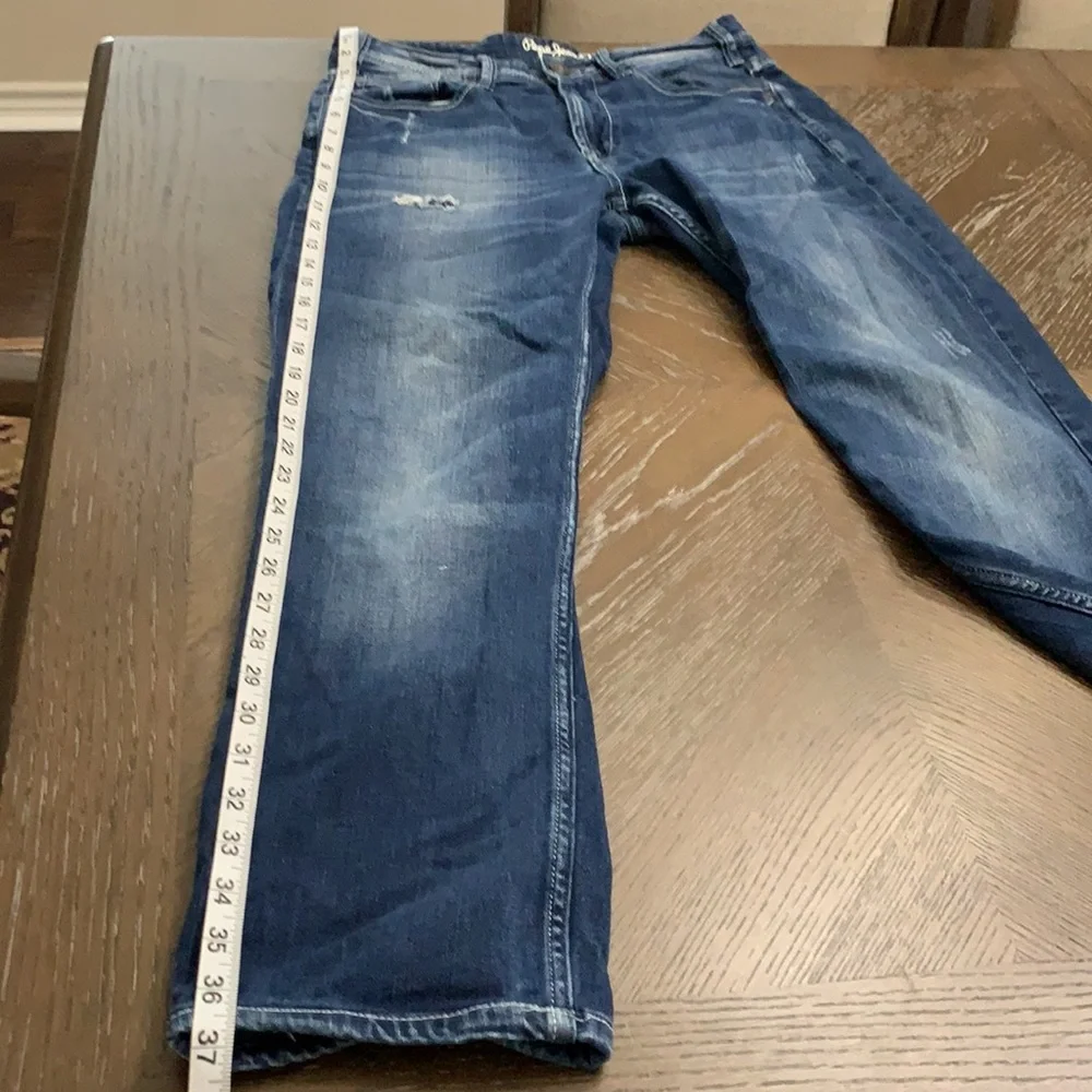 Pepe Jeans London distressed medium wash blue denim jeans Size 30